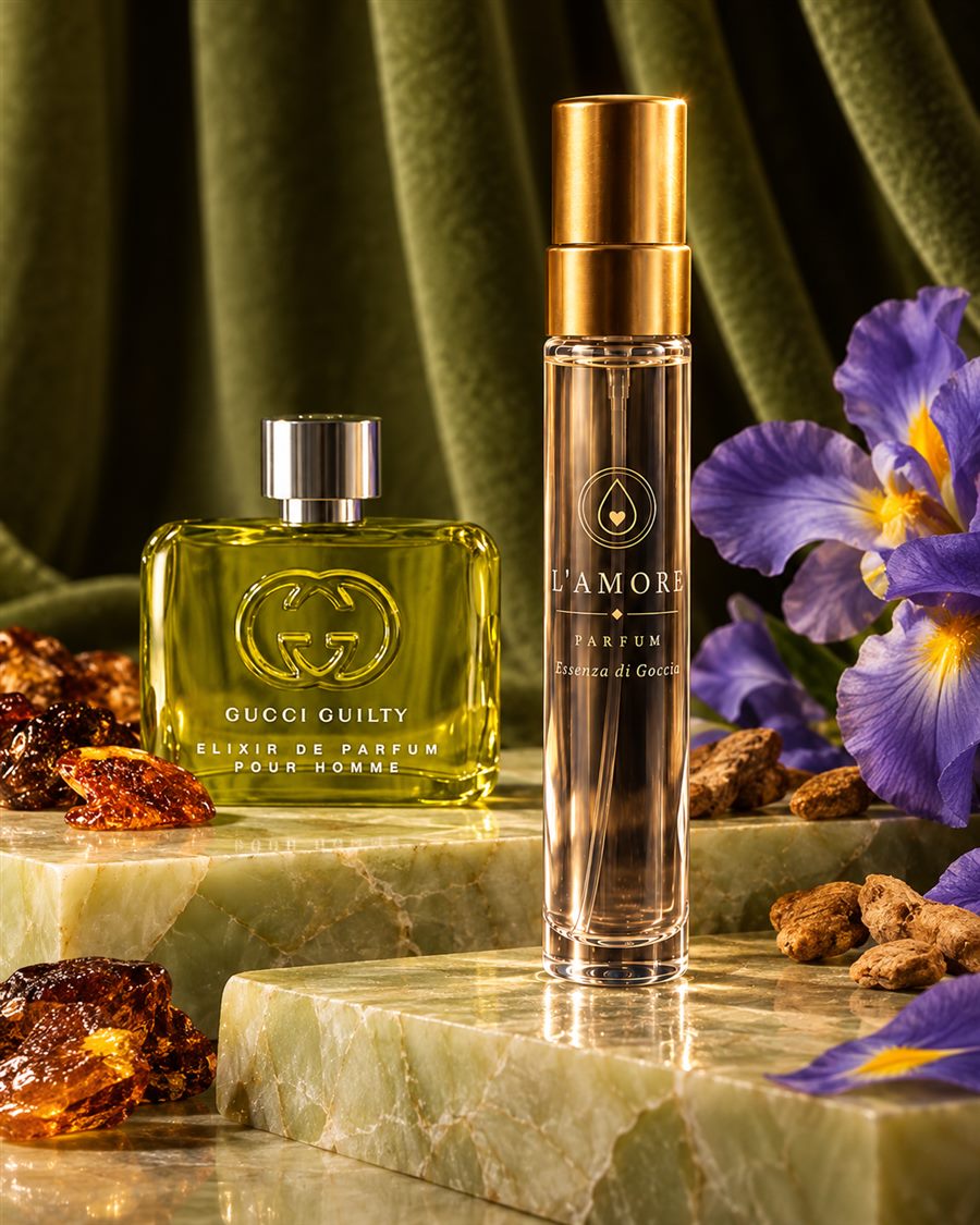 L'AMORE World No. 55, Gucci Guilty Elixir Pour Homme esintisi