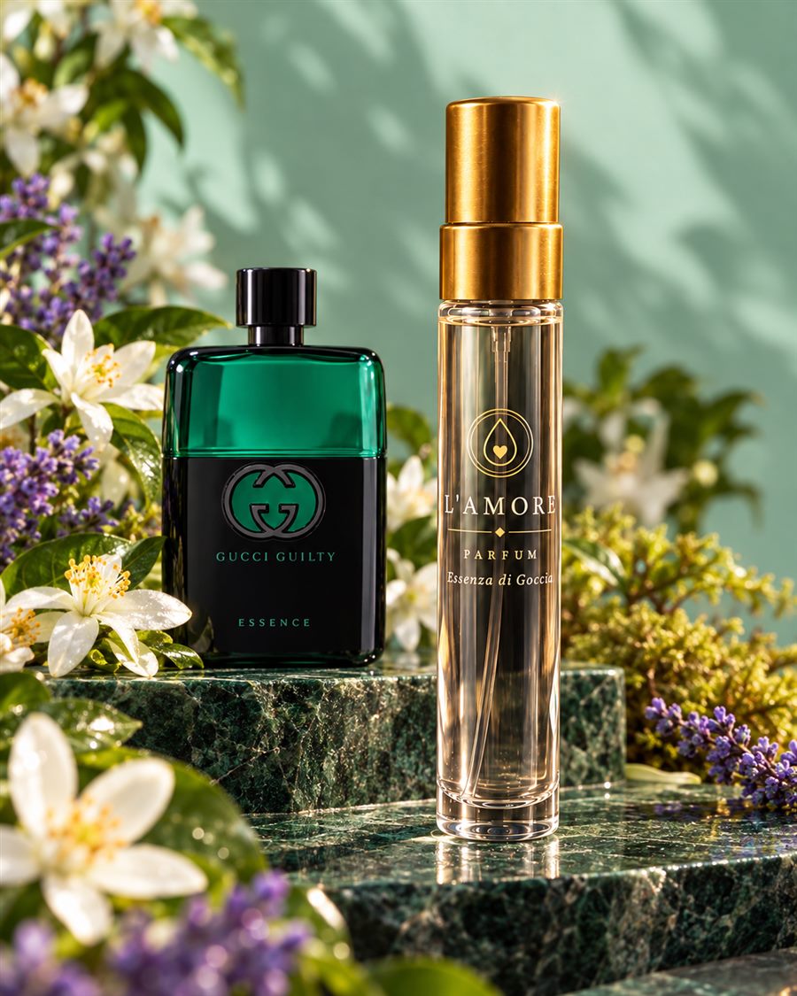 L'AMORE World No. 106, Gucci Guilty Essence Pour Homme esintisi